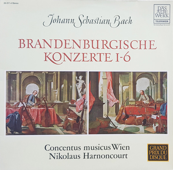Cover Johann Sebastian Bach – Concentus Musicus Wien, Nikolaus Harnoncourt - Brandenburgische Konzerte 1-6 (2xLP, RE, S/Edition, Blu) Schallplatten Ankauf