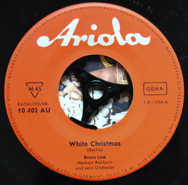 Cover Bruce Low - White Christmas / Tura Lura Leira (7, Single, Mono) Schallplatten Ankauf