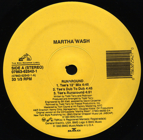 Cover Martha Wash - Runaround (12) Schallplatten Ankauf