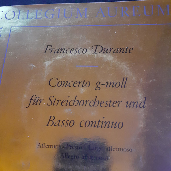 Cover Francesco Durante, Collegium Aureum - Concerto G-moll Für Streichorchester Und Basso Continuo (7, Mono) Schallplatten Ankauf