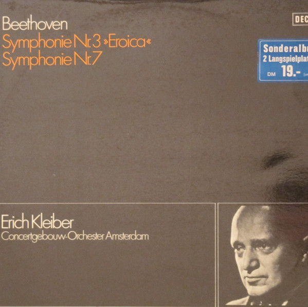 Cover Erich Kleiber / Beethoven* - Symphonie Nr. 3 Eroica / Symphonie Nr. 7 (2xLP, Comp, Mono, RE) Schallplatten Ankauf