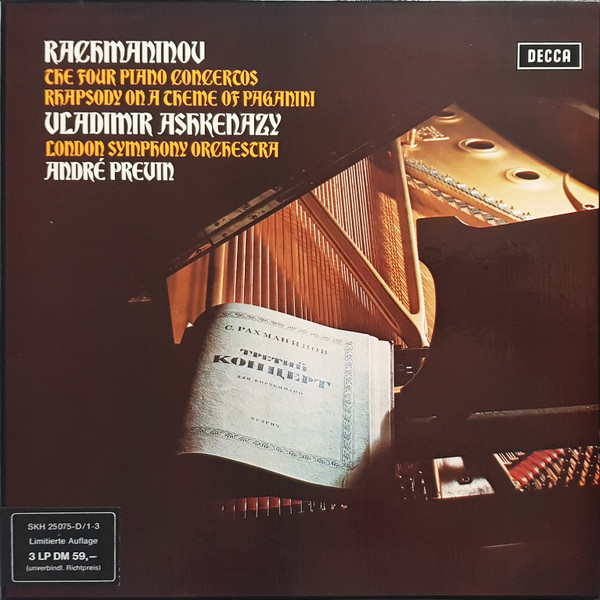 Cover Rachmaninov* / Vladimir Ashkenazy, London Symphony Orchestra*, André Previn - The Four Piano Concertos / Rhapsody On A Theme Of Paganini (3xLP, Ltd + Box) Schallplatten Ankauf