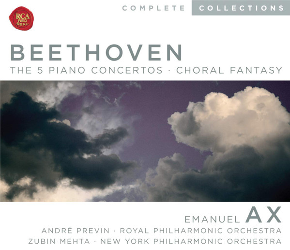 Cover Beethoven*, Emanuel Ax, André Previn, Royal Philharmonic Orchestra*, Zubin Mehta, New York Philharmonic Orchestra* - The 5 Piano Concertos • Choral Fantasy (3xCD, Comp, RE + Box) Schallplatten Ankauf