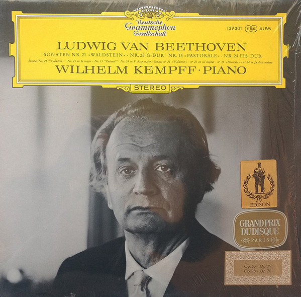 Cover Ludwig van Beethoven – Wilhelm Kempff - Sonaten  Nr. 21 »Waldstein« · Nr. 25 G-dur · Nr. 15 »Pastorale« · Nr. 24 Fis-dur (LP, Album) Schallplatten Ankauf