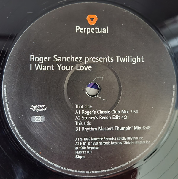 Cover Roger Sanchez Presents Twilight (7) - I Want Your Love (12, Single) Schallplatten Ankauf