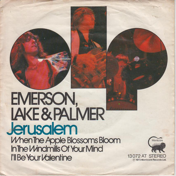 Cover Emerson, Lake & Palmer - Jerusalem (7, Single) Schallplatten Ankauf