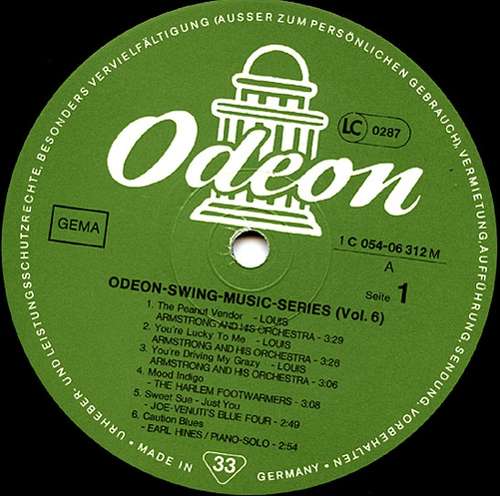Cover Various - Odeon Swing Music Series Vol. 6 (LP, Comp) Schallplatten Ankauf