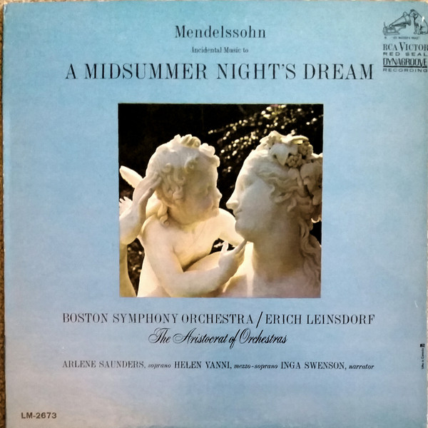 Cover Mendelssohn*, Erich Leinsdorf, Boston Symphony Orchestra - Incidental Music To A Midsummer Night's Dream (LP, Album, Mono) Schallplatten Ankauf