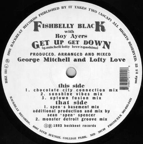 Cover Fishbelly Black With Roy Ayers - Get Up Get Down (12) Schallplatten Ankauf