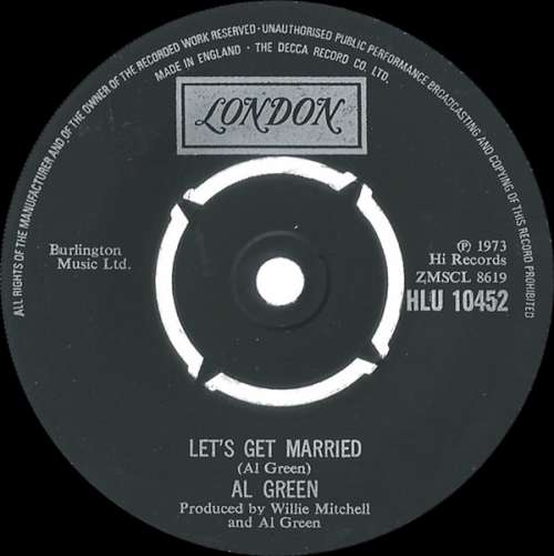Cover Al Green - Let's Get Married / So Good To Be Here (7, Jukebox) Schallplatten Ankauf