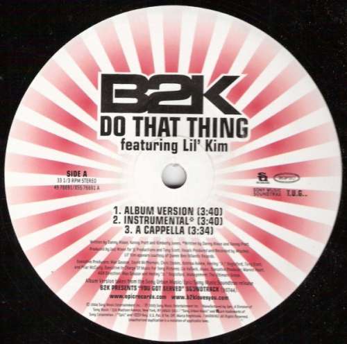 Cover B2K Featuring Lil' Kim - Do That Thing (12) Schallplatten Ankauf