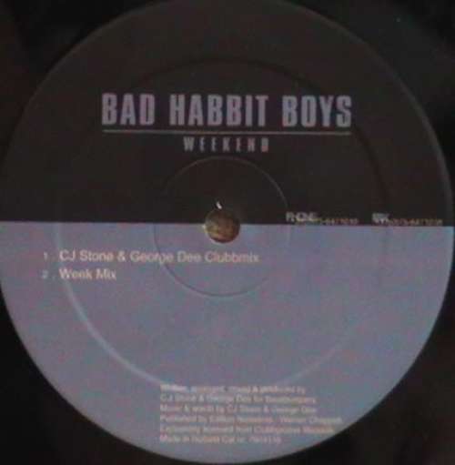Cover Bad Habit Boys - Weekend (12) Schallplatten Ankauf