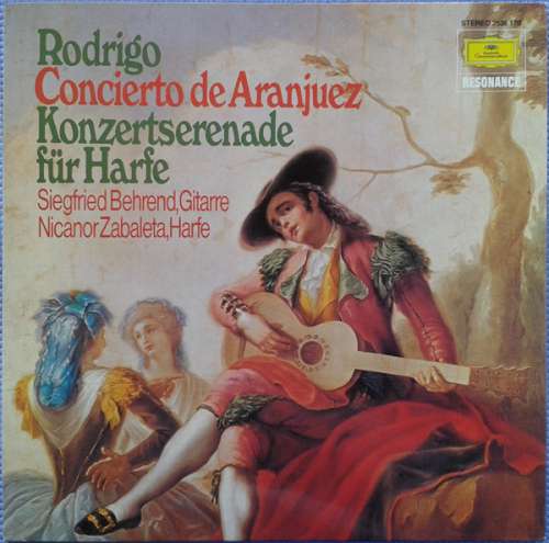 Cover Rodrigo*, Siegfried Behrend, Nicanor Zabaleta - Concierto De Aranjuez / Konzertserenade Für Harfe (LP, Album, RE) Schallplatten Ankauf