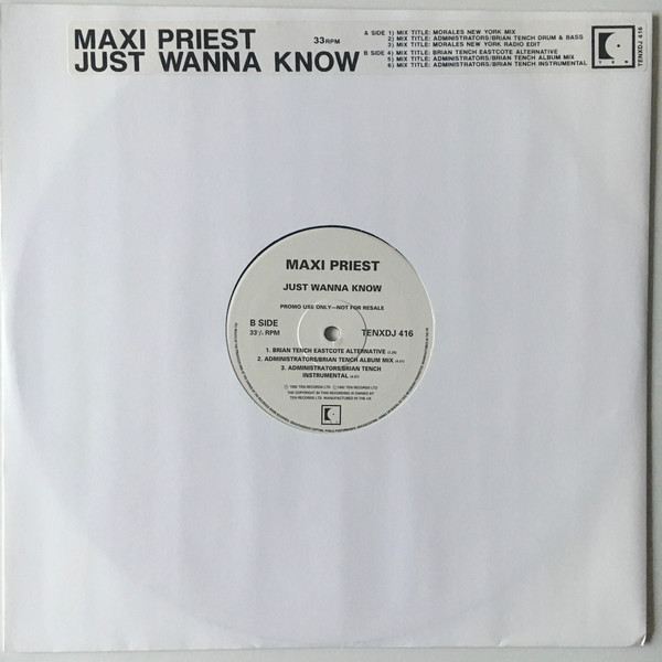 Cover Maxi Priest - Just Wanna Know (12, Promo) Schallplatten Ankauf
