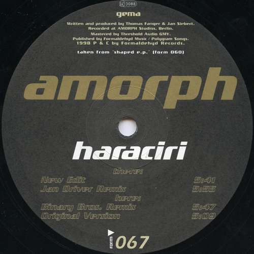 Cover Amorph - Haraciri (12) Schallplatten Ankauf