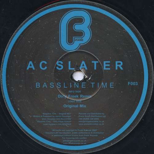 Cover AC Slater - Bassline Time (12) Schallplatten Ankauf