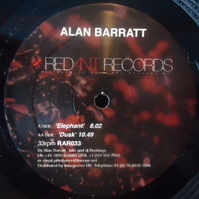 Cover Alan Barratt - Elephant / Dusk (12) Schallplatten Ankauf