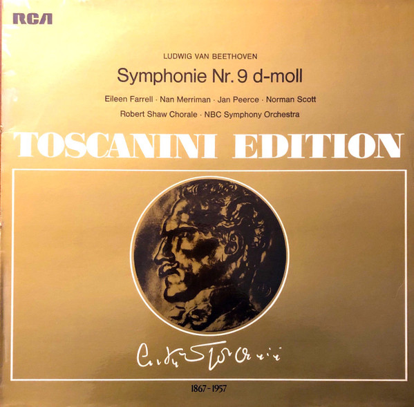 Cover Toscanini* • Farrell* • Merriman* • Peerce* • Scott* • Robert Shaw Chorale* • NBC Symphony* / Beethoven* - Symphonie Nr. 9 d-moll (LP, Album, Mono, RE) Schallplatten Ankauf