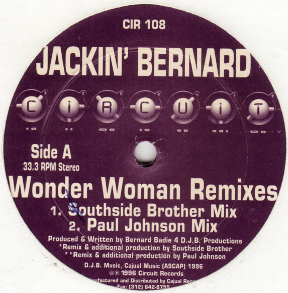 Cover Jackin' Bernard* - Wonder Woman Remixes (12) Schallplatten Ankauf