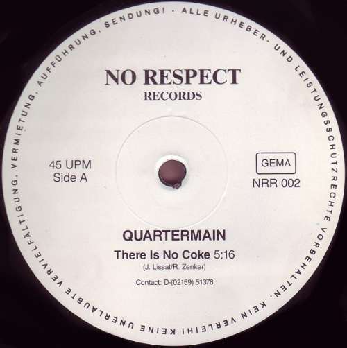 Cover Quartermain - There Is No Coke (12) Schallplatten Ankauf
