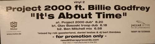 Bild Project 2000 Ft. Billie Godfrey - It's About Time (Vinyl 2) (12, Promo, W/Lbl) Schallplatten Ankauf