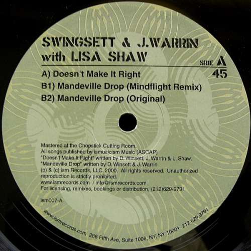 Cover Swingsett & J. Warrin* With Lisa Shaw - Doesn't Make It Right (12) Schallplatten Ankauf