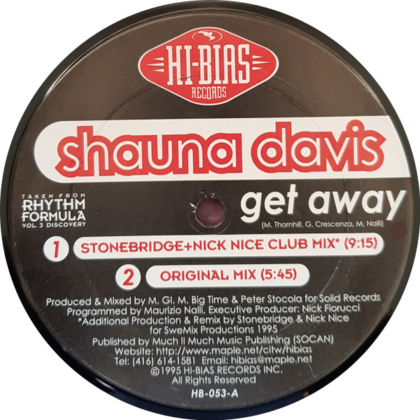 Cover Shauna Davis - Get Away (12) Schallplatten Ankauf