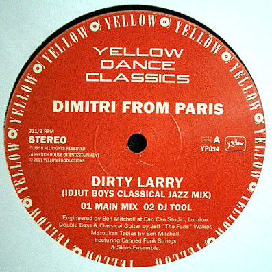 Cover Dimitri From Paris / Ernest Saint Laurent - Dirty Larry / Butterfly (12) Schallplatten Ankauf