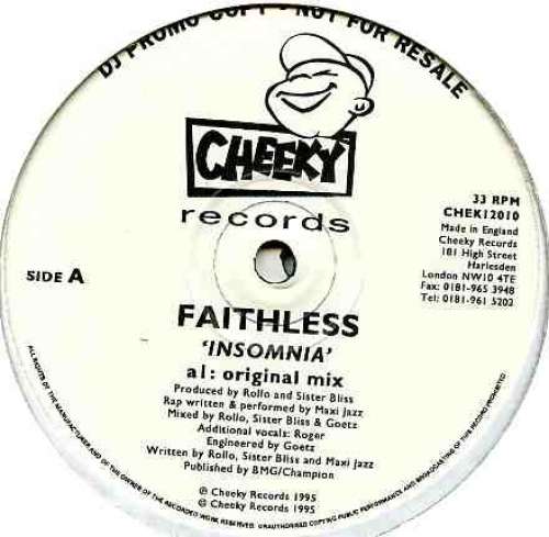 Cover Faithless - Insomnia (2x12, Promo) Schallplatten Ankauf