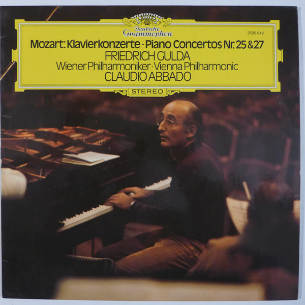 Cover Mozart* - Friedrich Gulda, Wiener Philharmoniker · Vienna Philharmonic*, Claudio Abbado - Klavierkonzerte · Piano Concertos Nr. 25 & 27 (LP) Schallplatten Ankauf