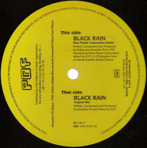 Cover Amanite FX & Práná* - Black Rain (12) Schallplatten Ankauf
