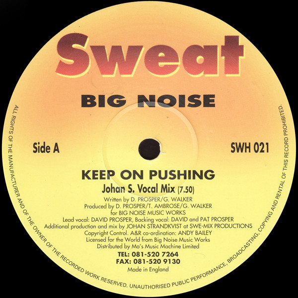 Cover Big Noise - Keep On Pushing (2x12) Schallplatten Ankauf