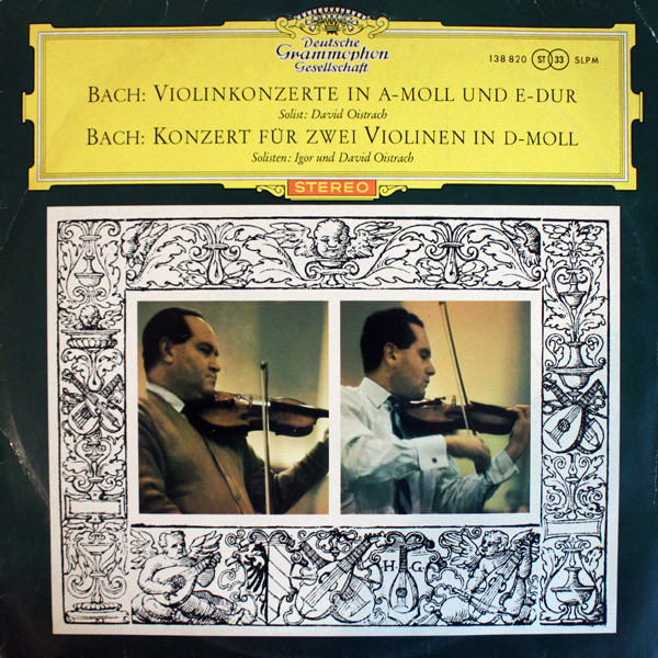 Cover Bach*, David Oistrach, Igor Oistrach - Violinkonzerte In A-Moll Und E-Dur / Konzert Für Zwei Violinen In D-Moll (LP, Red) Schallplatten Ankauf