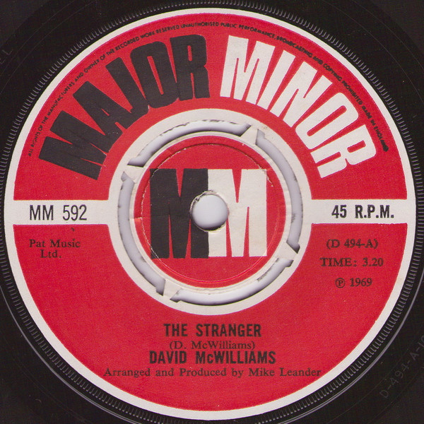 Cover David McWilliams - The Stranger (7, Single) Schallplatten Ankauf