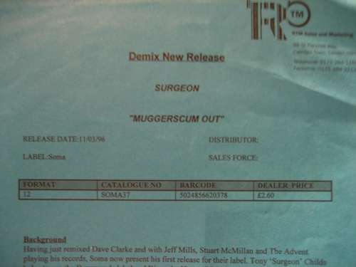 Cover Surgeon - Muggerscum Out (12, Promo, W/Lbl) Schallplatten Ankauf