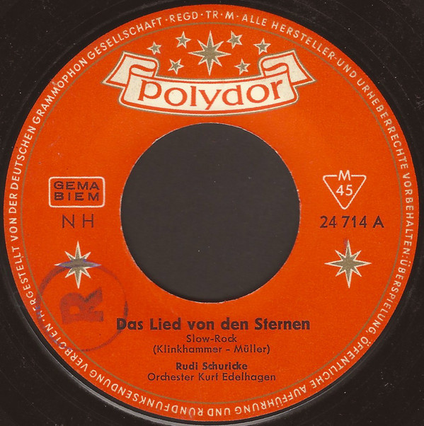 Cover Rudi Schuricke - Das Lied von den Sternen (7, Single) Schallplatten Ankauf