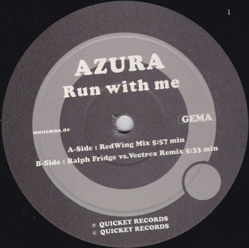 Cover Azura - Run With Me (12) Schallplatten Ankauf