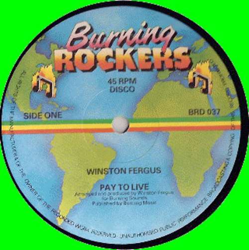 Cover Winston Fergus - Pay To Live / Earth In Dub (12) Schallplatten Ankauf