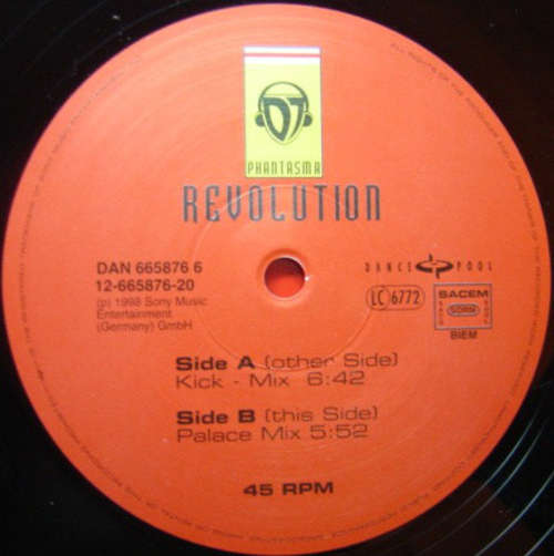 Cover DJ Phantasma - Revolution (12) Schallplatten Ankauf