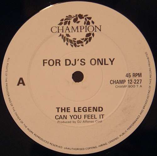 Cover The Legend (2) - Can You Feel It (12, Promo) Schallplatten Ankauf