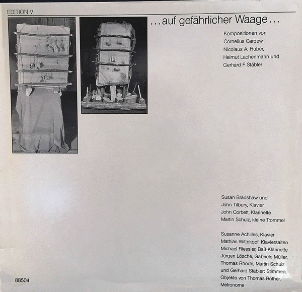 Cover Gerhard Stäbler / Cornelius Cardew / Nicolaus A. Huber / Helmut Lachenmann - ...Auf Gefährlicher Waage... (LP, Album) Schallplatten Ankauf