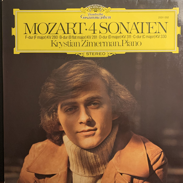 Cover Mozart* • Krystian Zimerman - 4 Sonaten: F-dur Kv 280 · B-dur Kv 281 · D-dur Kv 311 · C-dur Kv 330 (LP, Album) Schallplatten Ankauf