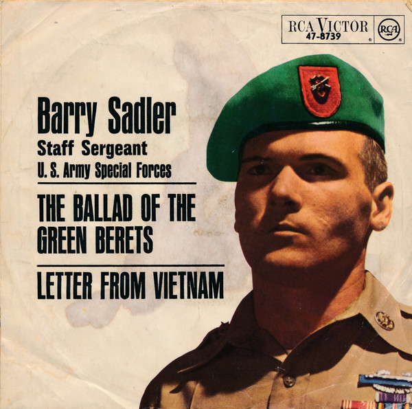 Cover SSgt Barry Sadler* - The Ballad Of The Green Berets / Letter From Vietnam (7, Single, Mono) Schallplatten Ankauf