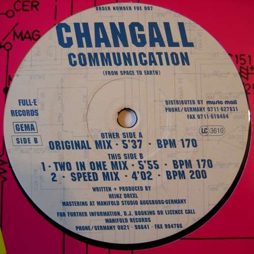 Cover Changall - Communication (From Space To Earth) (12) Schallplatten Ankauf