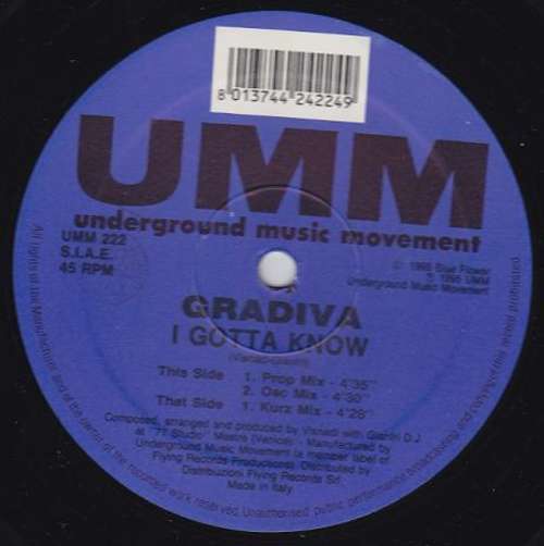 Cover Gradiva - I Gotta Know (12) Schallplatten Ankauf