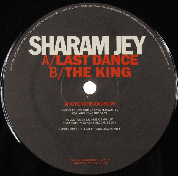 Cover Sharam Jey - Last Dance / The King (12) Schallplatten Ankauf