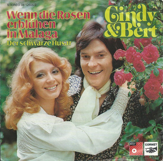Cover Cindy & Bert - Wenn Die Rosen Erblühen In Malaga  (7, Single) Schallplatten Ankauf