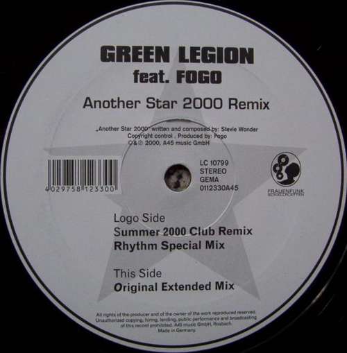 Cover Green Legion Featuring Fogo - Another Star (2000 Remix) (12) Schallplatten Ankauf