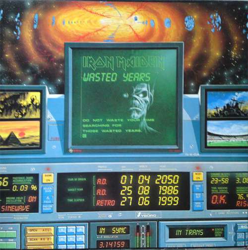 Cover Iron Maiden - Wasted Years (12, Single) Schallplatten Ankauf