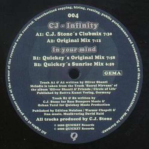 Cover CJ* - Infinity (12) Schallplatten Ankauf